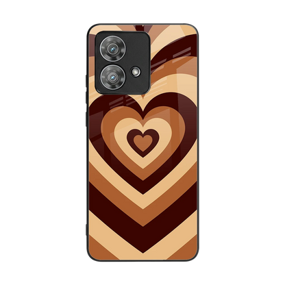 Y2K Brown Hearts back phone cover | glass case for motorola edge 40 neo 5g