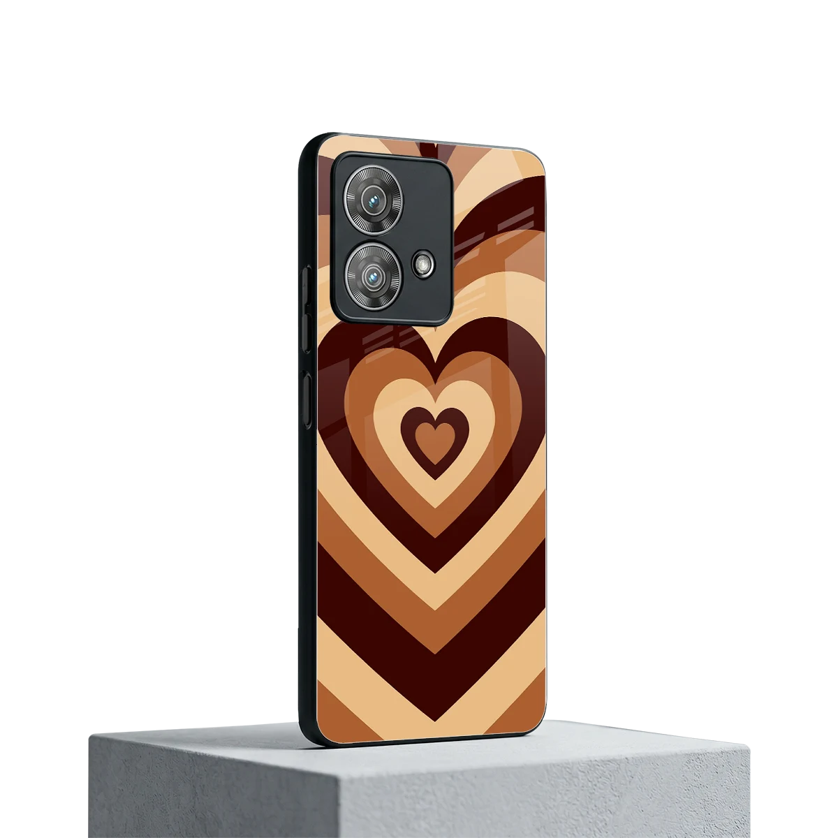 Y2K Brown Hearts motorola edge 40 neo 5g mobile cover | shockproof glass phone case