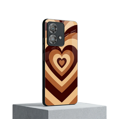 Y2K Brown Hearts motorola edge 40 neo 5g mobile cover | shockproof glass phone case