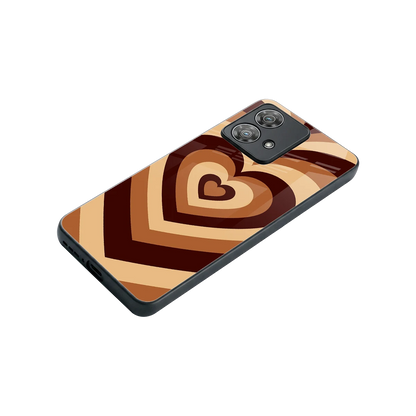 Y2K Brown Hearts stylish phone case for motorola edge 40 neo 5g | glossy glass and slim fit