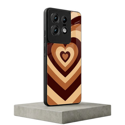 Y2K Brown Hearts motorola edge 50 pro mobile cover | shockproof glass phone case