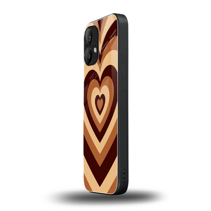 Y2K Brown Hearts nothing phone 2 mobile cover | shockproof glass phone case