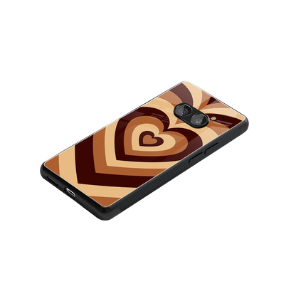 Y2K Brown Hearts stylish phone case for nothing phone 2a plus | glossy glass and slim fit