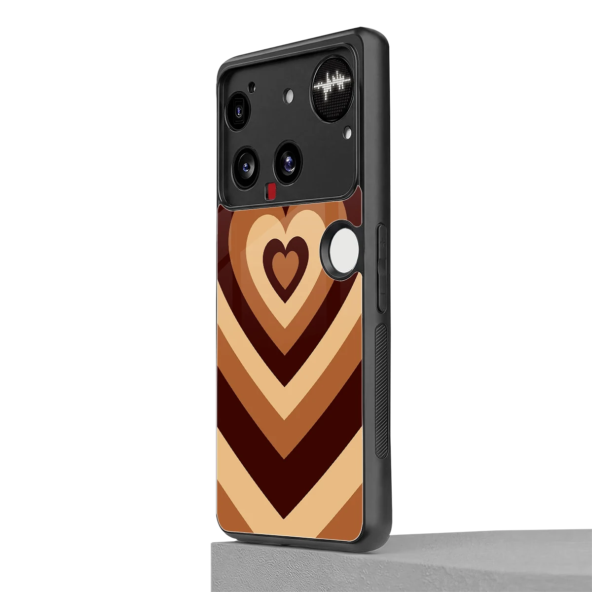 Y2K Brown Hearts nothing phone 3 mobile cover | shockproof glass phone case