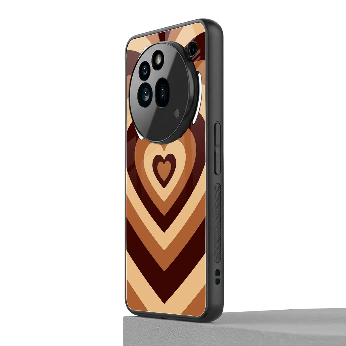 Y2K Brown Hearts nothing phone 3a pro mobile cover | shockproof glass phone case