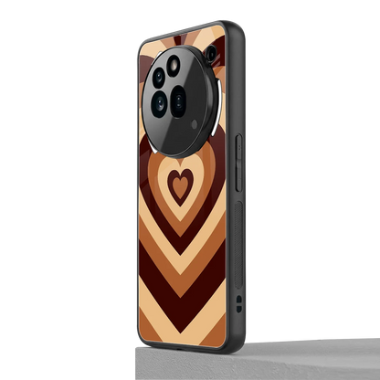 Y2K Brown Hearts nothing phone 3a pro mobile cover | shockproof glass phone case