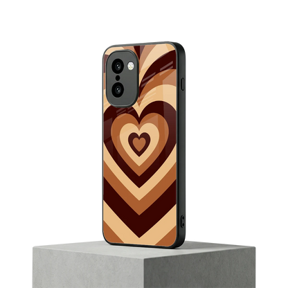 Y2K Brown Hearts oneplus 15r mobile cover | shockproof glass phone case