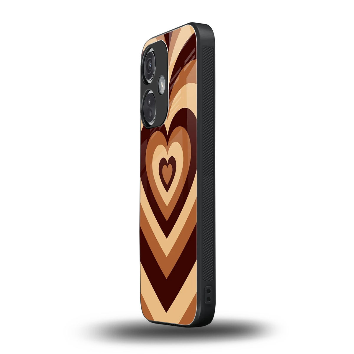 Y2K Brown Hearts oneplus nord ce 3 mobile cover | shockproof glass phone case