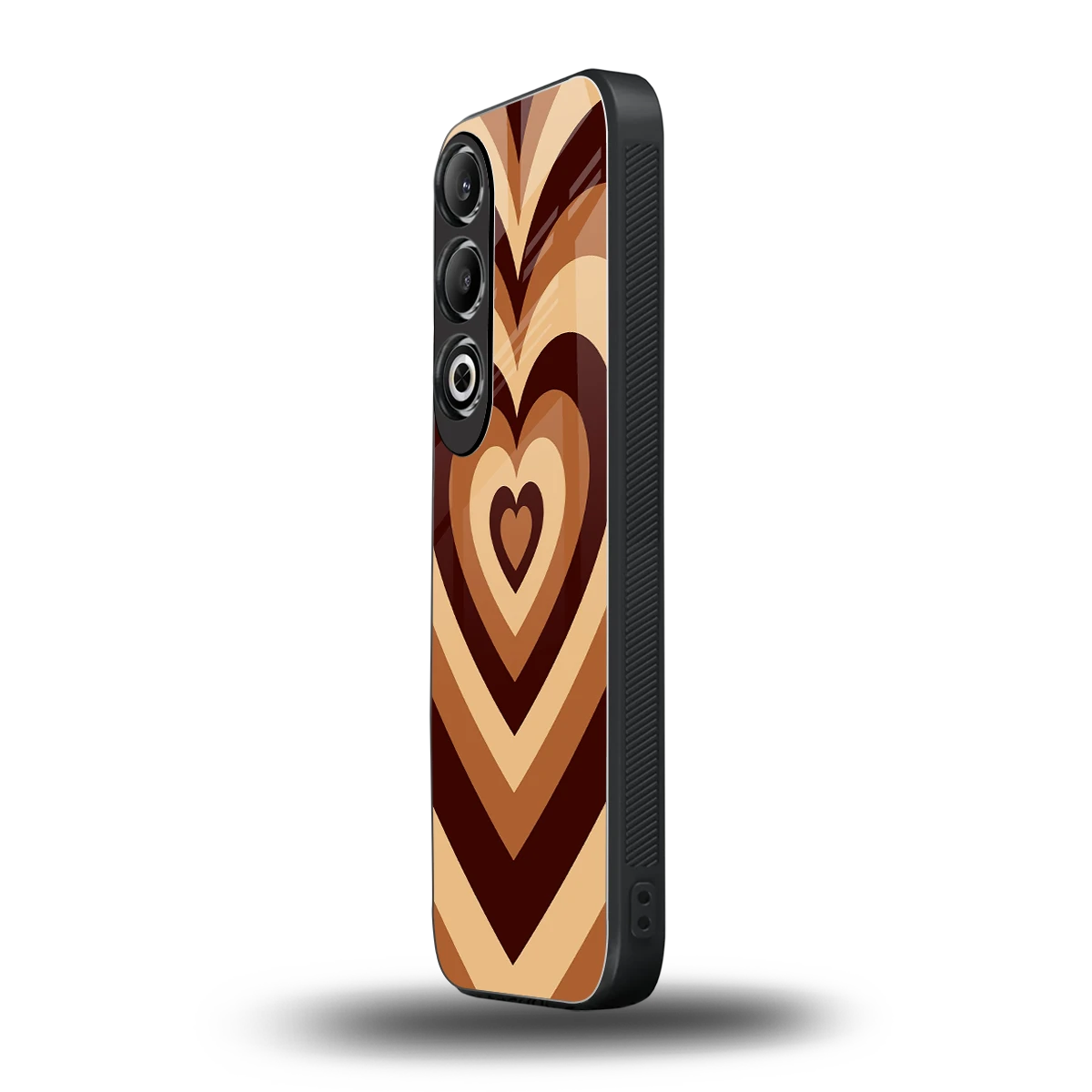 Y2K Brown Hearts oneplus nord ce 4 mobile cover | shockproof glass phone case