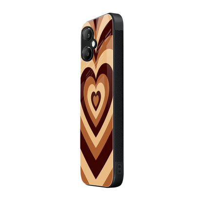 Y2K Brown Hearts samsung galaxy a06 5g mobile cover | shockproof glass phone case