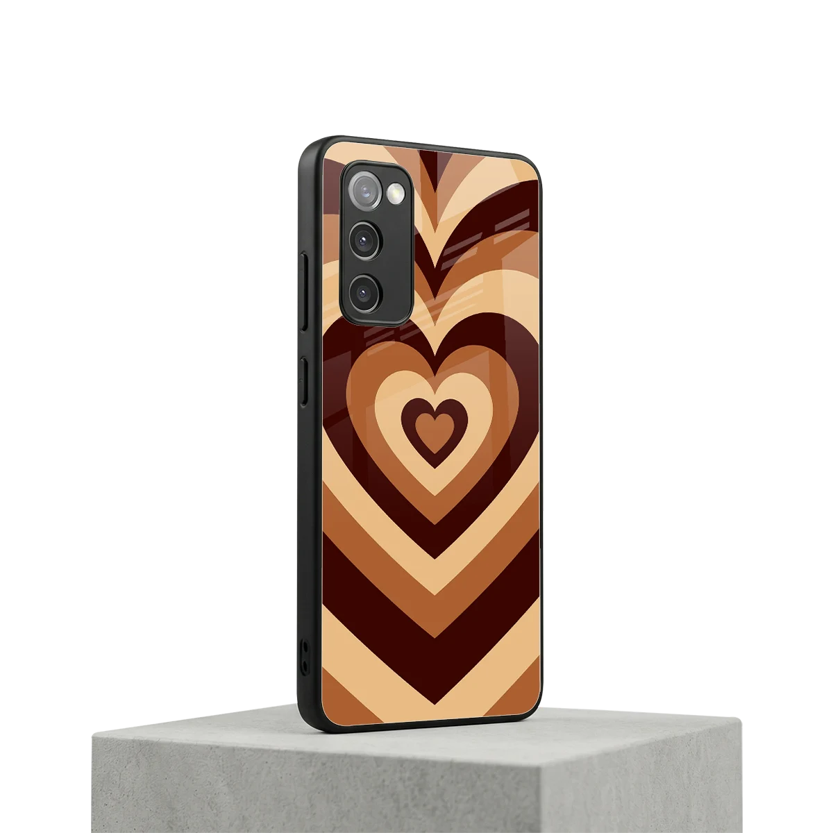 Y2K Brown Hearts samsung galaxy s20 fe mobile cover | shockproof glass phone case