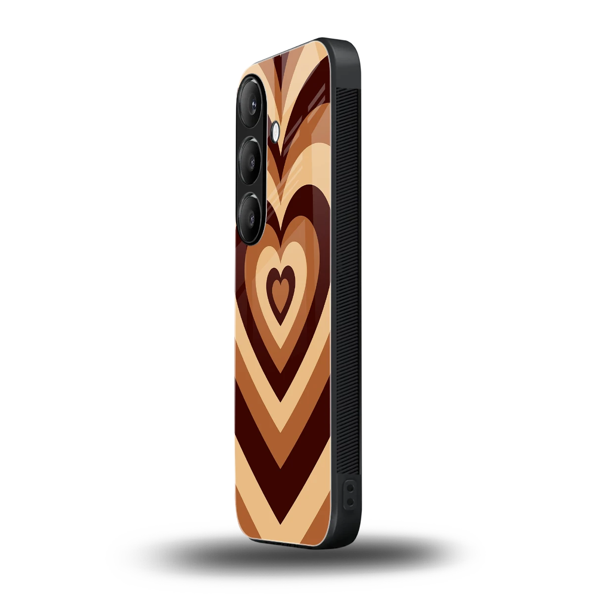 Y2K Brown Hearts samsung galaxy s24 mobile cover | shockproof glass phone case