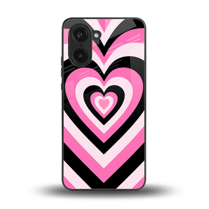 Y2K Bubblegum Hearts back phone cover | glass case for oneplus nord ce5 5g