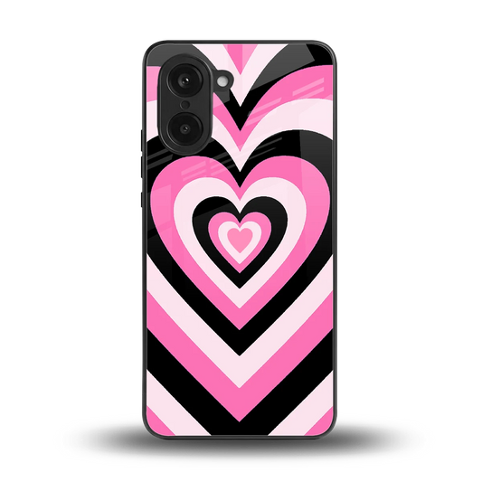 Y2K Bubblegum Hearts back phone cover | glass case for oneplus nord ce5 5g