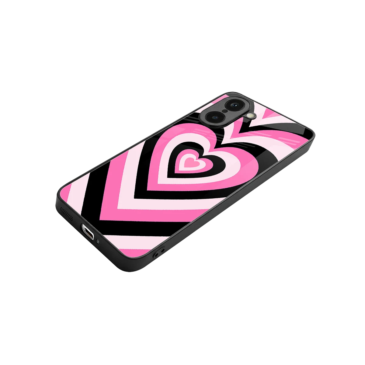 Y2K Bubblegum Hearts stylish phone case for oneplus nord ce5 5g | glossy glass and slim fit