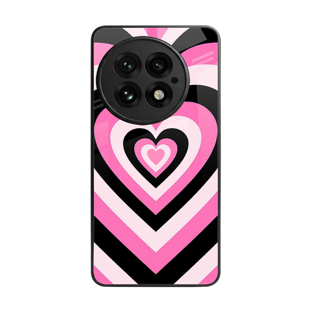 Y2K Bubblegum Hearts back phone cover | glass case for oneplus 13