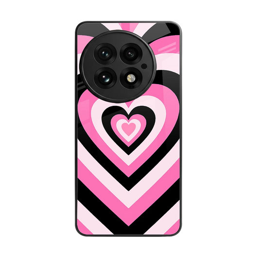 Y2K Bubblegum Hearts back phone cover | glass case for oneplus 13