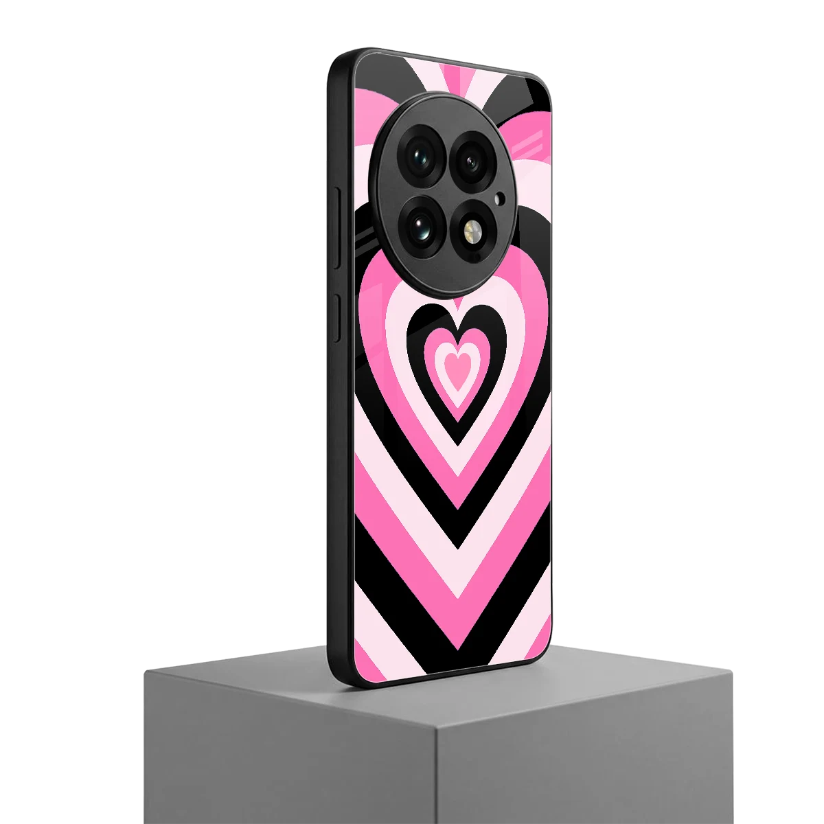 Y2K Bubblegum Hearts oneplus 13 mobile cover | shockproof glass phone case