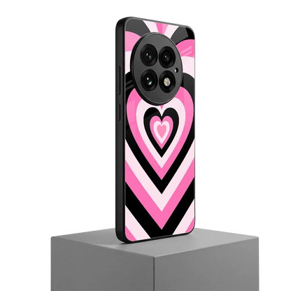 Y2K Bubblegum Hearts oneplus 13 mobile cover | shockproof glass phone case