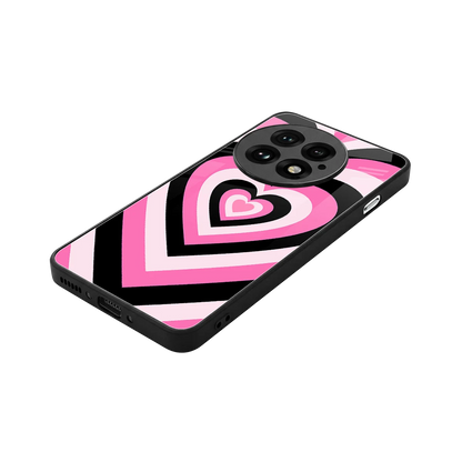 Y2K Bubblegum Hearts stylish phone case for oneplus 13 | glossy glass and slim fit