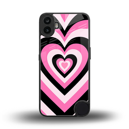 Y2K Bubblegum Hearts back phone cover | glass case for cmf nothing phone 1