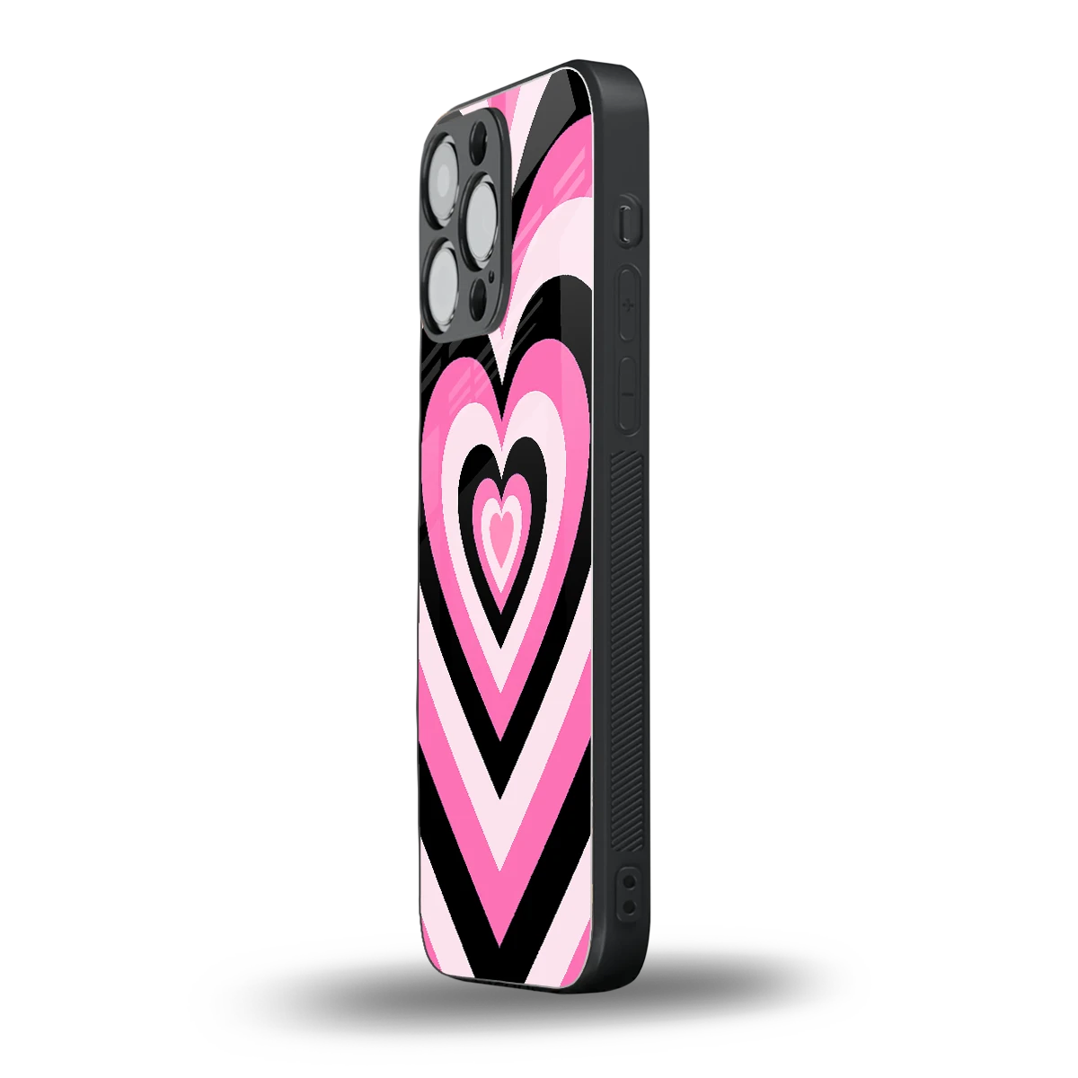Y2K Bubblegum Hearts iphone 14 pro max mobile cover | shockproof glass phone case