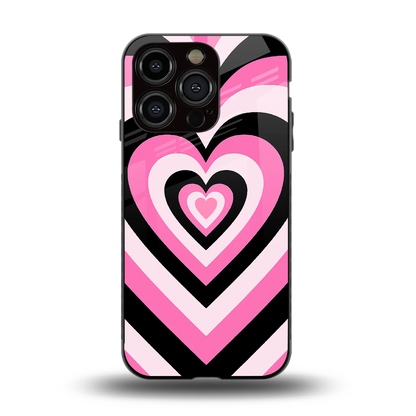 Y2K Bubblegum Hearts back phone cover | glass case for iphone 13 pro