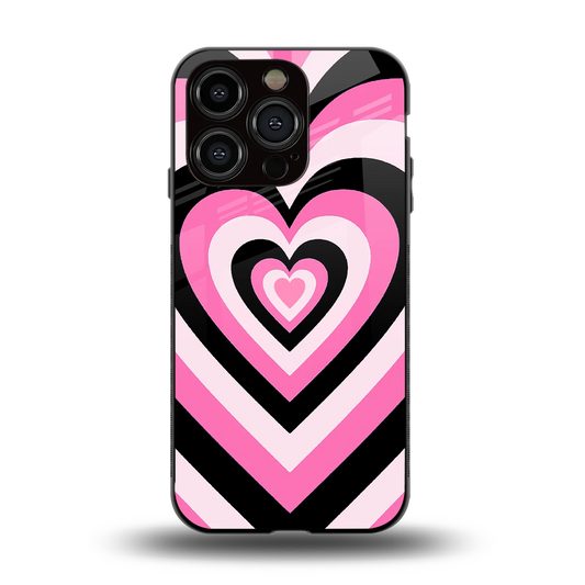 Y2K Bubblegum Hearts back phone cover | glass case for iphone 13 pro
