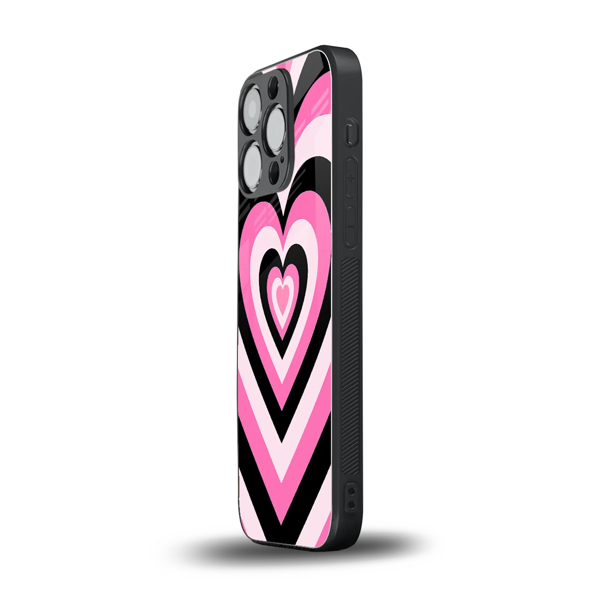 Y2K Bubblegum Hearts iphone 13 pro mobile cover | shockproof glass phone case