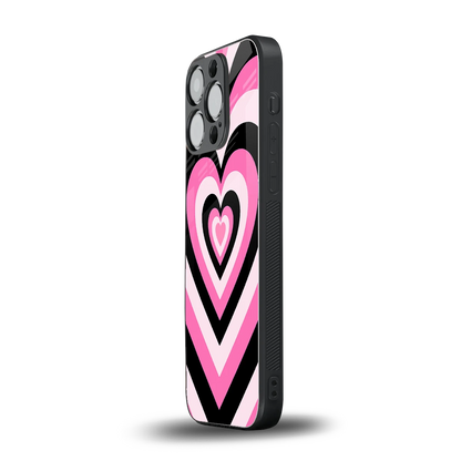 Y2K Bubblegum Hearts iphone 13 pro mobile cover | shockproof glass phone case