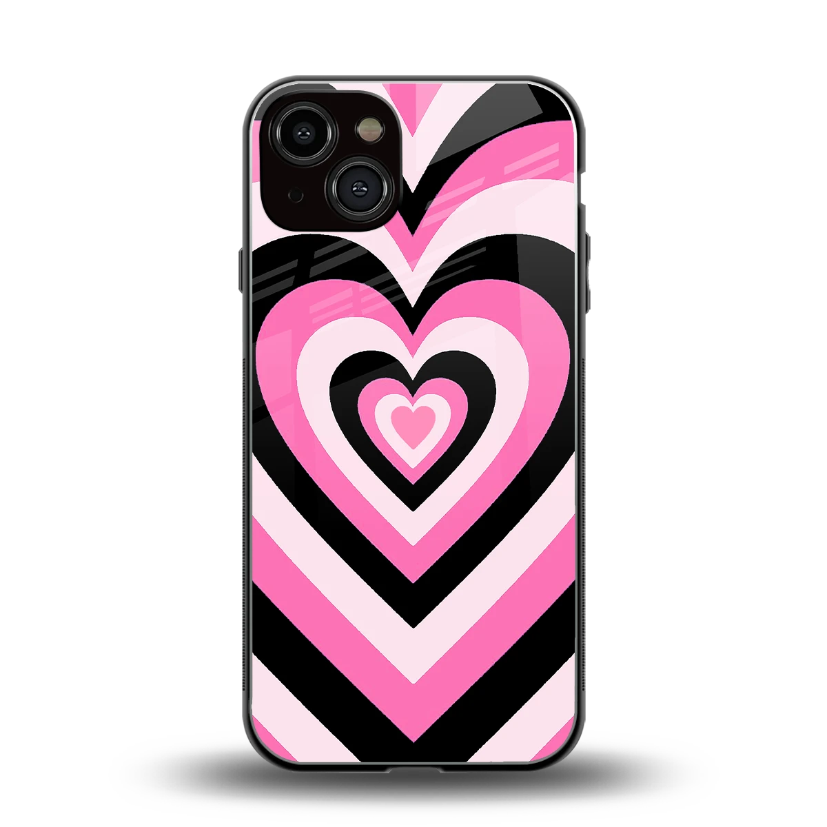 Y2K Bubblegum Hearts back phone cover | glass case for iphone 13