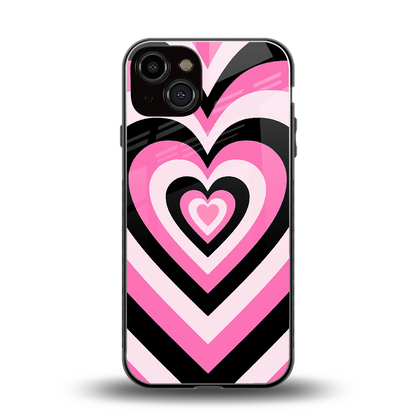 Y2K Bubblegum Hearts back phone cover | glass case for iphone 14