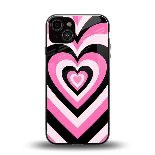 Y2K Bubblegum Hearts back phone cover | glass case for iphone 14