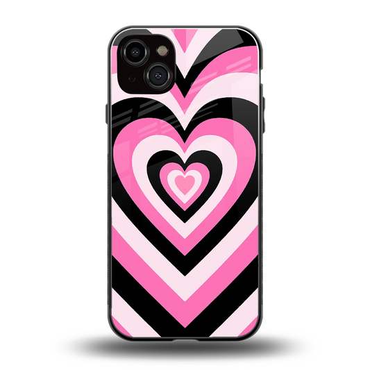 Y2K Bubblegum Hearts back phone cover | glass case for iphone 14 plus