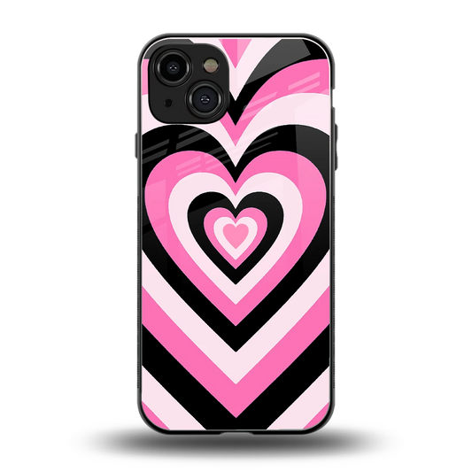 Y2K Bubblegum Hearts back phone cover | glass case for iphone 15