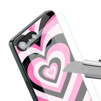 Y2K Bubblegum Hearts stylish phone case for iphone 16e | glossy glass and slim fit