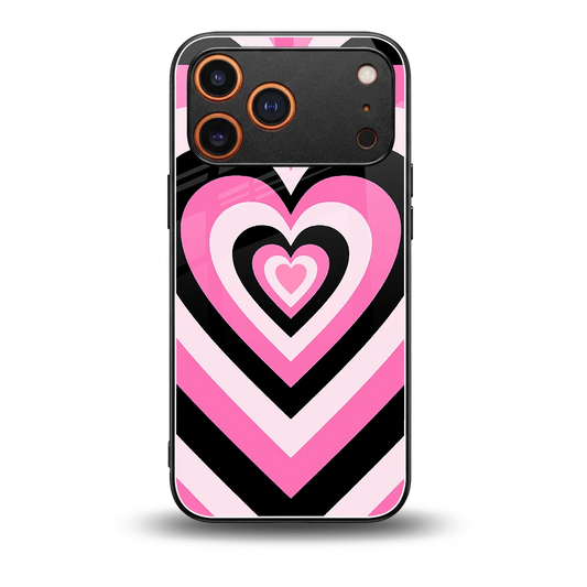 Y2K Bubblegum Hearts back phone cover | glass case for iphone 17 pro max