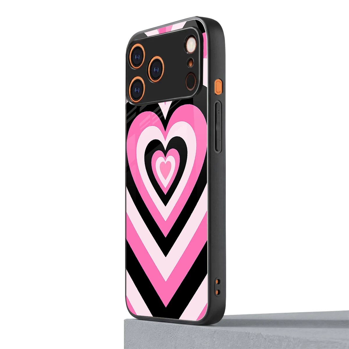 Y2K Bubblegum Hearts iphone 17 pro max mobile cover | shockproof glass phone case