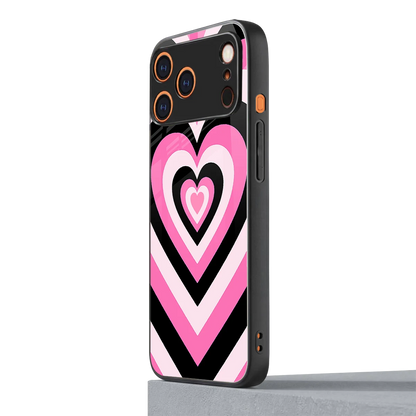 Y2K Bubblegum Hearts iphone 17 pro max mobile cover | shockproof glass phone case