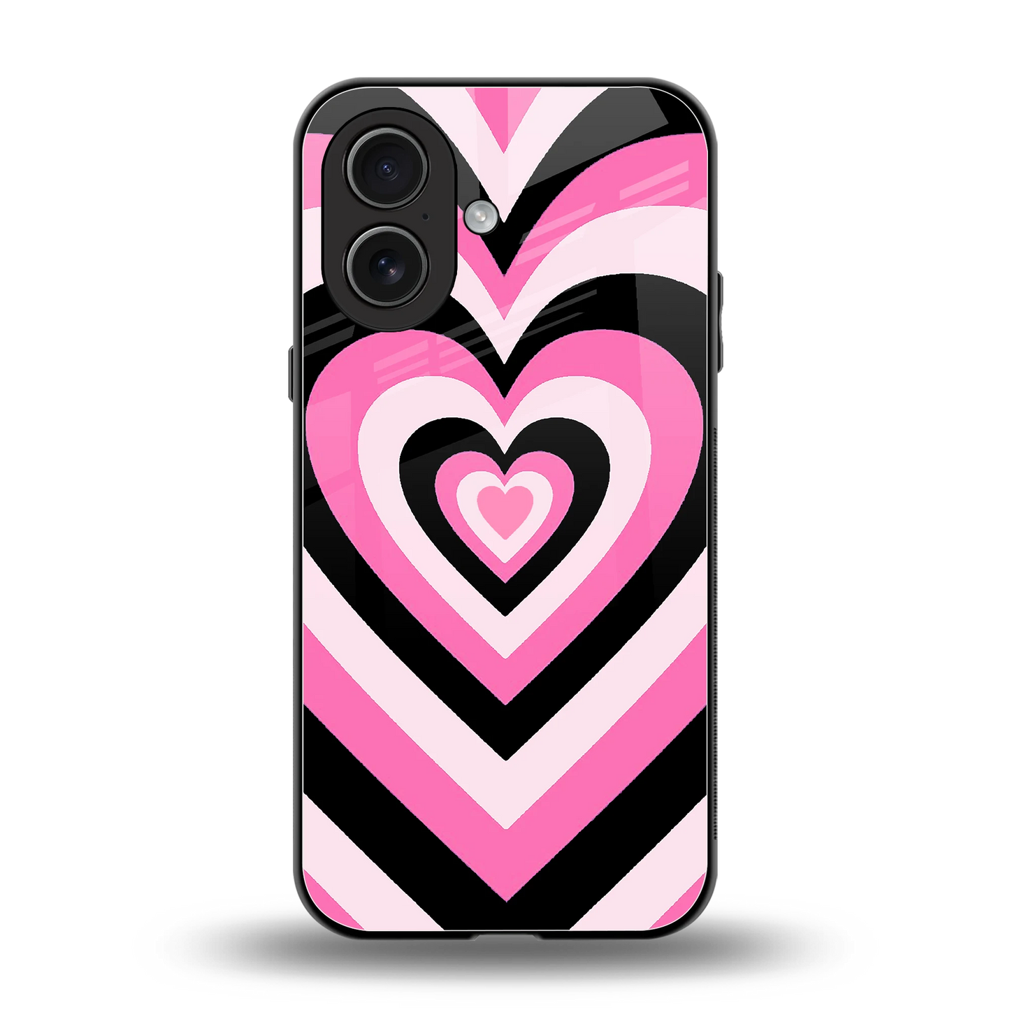 Y2K Bubblegum Hearts back phone cover | glass case for iphone 17