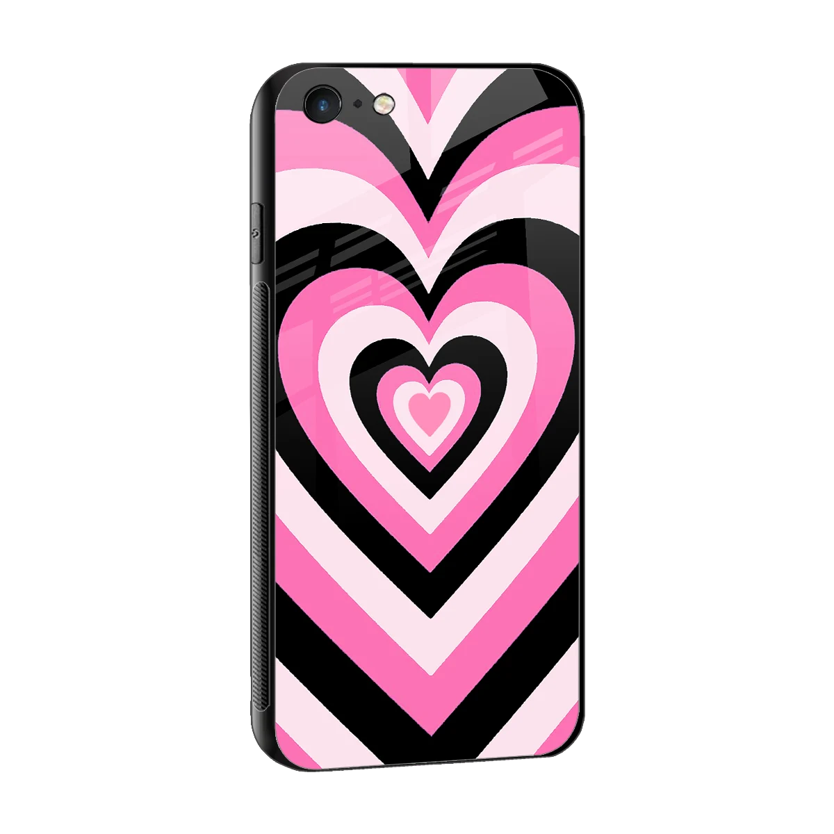 Y2K Bubblegum Hearts sleek iphone 6 cover with tempered glass back and TPU edges