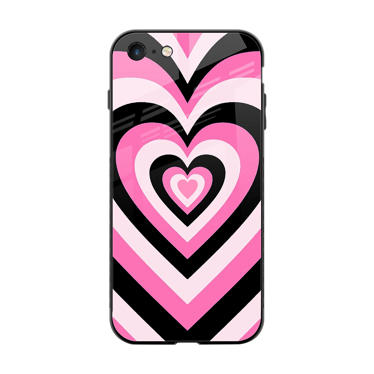 Y2K Bubblegum Hearts back phone cover | glass case for iphone 7