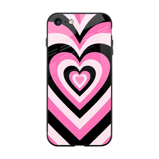 Y2K Bubblegum Hearts back phone cover | glass case for iphone 7