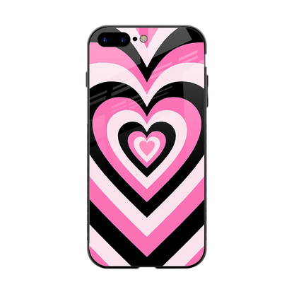 Y2K Bubblegum Hearts back phone cover | glass case for iphone 8 plus