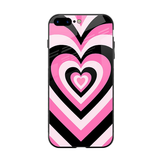 Y2K Bubblegum Hearts back phone cover | glass case for iphone 8 plus