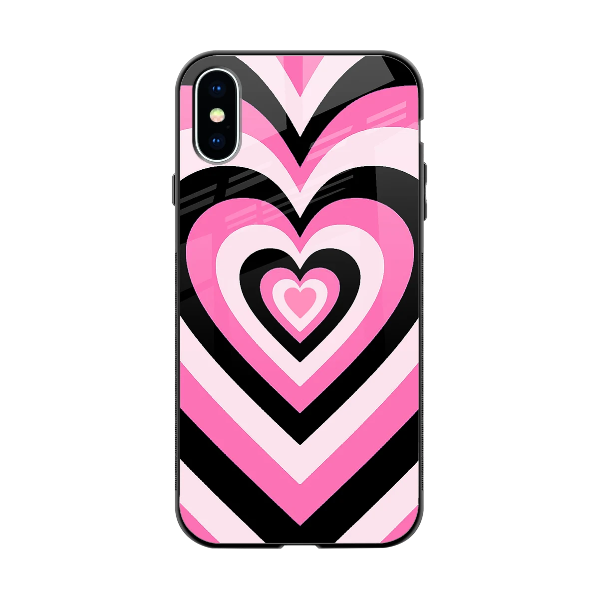Y2K Bubblegum Hearts back phone cover | glass case for iphone x