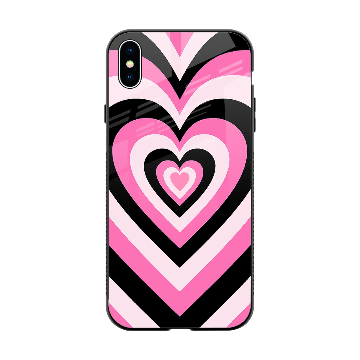 Y2K Bubblegum Hearts back phone cover | glass case for iphone xs max