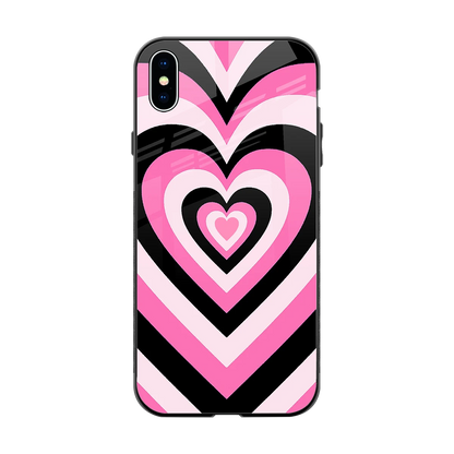 Y2K Bubblegum Hearts back phone cover | glass case for iphone xs max