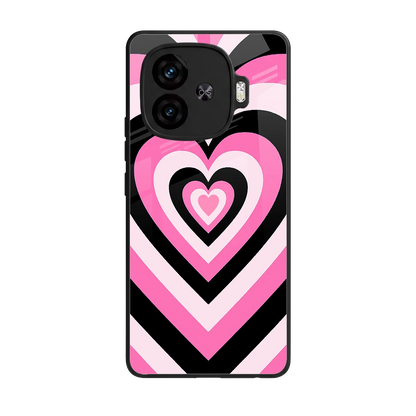 Y2K Bubblegum Hearts back phone cover | glass case for iqoo neo 10r 5g
