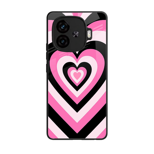 Y2K Bubblegum Hearts back phone cover | glass case for iqoo neo 10r 5g